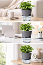 Self Watering Planter Pot with Upgraded Wick System – Modern Indoor Plant Pot - Image 2