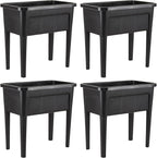 4 Pcs Plastic Raised Garden Beds by ZIWQPIHT