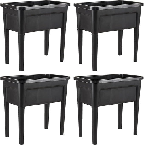 4 Pcs Plastic Raised Garden Beds by ZIWQPIHT