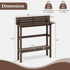 Tangkula Outdoor Bar Table, 48 Inch Patio Pub Height Table - Image 3