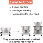 Vertical Planter 3 Tier Stackable Planters Garden Planters Strawberry Herb - Image 7