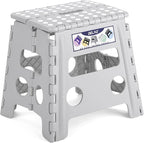 Delxo Folding Step Stool, 13 inch Non-Slip Foldable Stools by Delxo