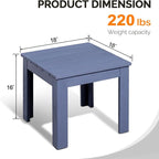 VINGLI Outdoor Wooden Side Table, Square Patio Side Table, Small Outdoor Table - Image 3