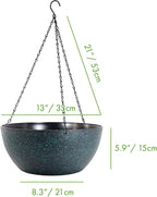 WOUSIWER 13 inch 2 Pack Large Hanging Planters - Image 2