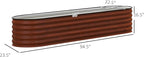 Outsunny 8' x 2' x 1.4' Galvanized Raised Garden Bed Kit, Outdoor Metal - Image 7