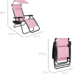 Best Choice Products Folding Zero Gravity Outdoor Recliner Patio Lounge Chair - Image 2