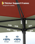 Canopy Tent 12x12 ft, Pop Up Gazebo One-Push Setup - Image 6