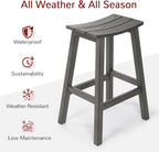 Stoog Bar Stools Set of 4, All-Weather Outdoor Barstools, 400 lbs Weight Support - Image 4