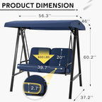 AECOJOY 2-Seat Outdoor Patio Swing Chair - Image 3