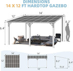 AECOJOY 14' x 12' Gazebo Outdoor Pergola - Image 7