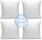 Ashler 16 x 16 Outdoor Pillow Inserts Set of 4 Water Resistant Throw Pillow by AshlerHomeDeco