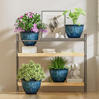 Plant Pots, 8 Inch Glaze Plastic Flower Pots - Image 7