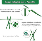 Garden Stakes Kit, 20 Sets 16 inch 0.43" in Diameter Steel Plant Stick Support - Image 4