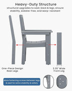 7-Piece Outdoor Dining Set, HDPE All-Weather Patio Table and Chairs Set - Image 5