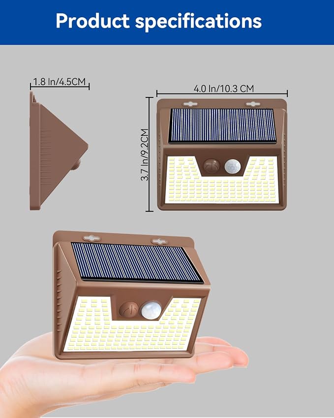 Peasur Solar Lights Outdoor Motion Sensor Waterproof, 3 Modes Security Wall - Image 4