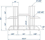 MTB Garden 3 Tier 8 Potted Metal Large Plant Stand - Image 3