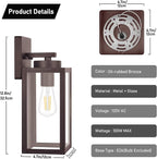 BesLowe Outdoor Wall Light Fixtures, Exterior Waterproof Wall Lanterns - Image 5