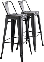 AC Pacific 30” Metal Barstool Set of 2 – Country Rustic Style by ACPacific
