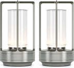 Portable Metal Table Lamp for Indoor/Outdoor, Rechargeable Cordless LED Lamp by HAPYGILightings