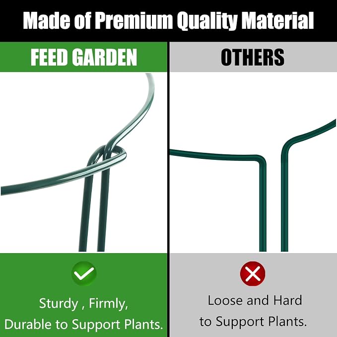 FEED GARDEN 6 Pack Plant Support Stakes, Peony Cages and Supports, Metal Garden - Image 5
