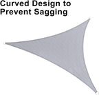 LOVE STORY 10' x 10'x 14' Right Triangle Silver Grey Sun Shade Sail Canopy UV - Image 6