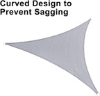 LOVE STORY Custom Size 8'x9'x12' Silver Grey Sun Shade Sail Triangle Sunshade - Image 6