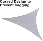 LOVE STORY Custom Size 12'x18'x21.6' Silver Grey Sun Shade Sail Triangle - Image 6