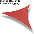 LOVE STORY Custom Size 9'x18'x20.1' Terra Red Sun Shade Sail Right Triangle - Image 6