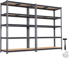 Garage Storage Shelves 2PCS, 2400 LBS Heavy Duty Shelving, Metal Garage Shelves by Unknown