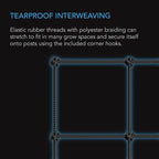 AC Infinity Grow Tent Trellis Netting 3x3', Heavy-Duty Elastic Plant Net - Image 3