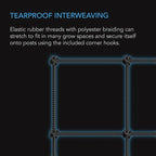 AC Infinity Grow Tent Trellis Netting 4x4', Heavy-Duty Elastic Plant Net - Image 3