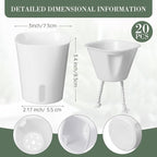 20 Pcs 3 Inch Self Watering Pots Self Watering Planters - Image 2