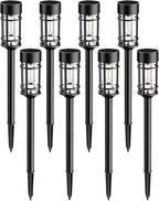 Solar Lights Outdoor Waterproof, 8 Pack 21" Solar Pathway Lights - Image 3