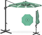 Best Choice Products 10ft Solar LED Cantilever Patio Umbrella, 360-Degree by BestChoiceProducts