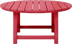 WestinTrends Malibu Low Outdoor HDPE Round Patio Coffee Table - Image 3