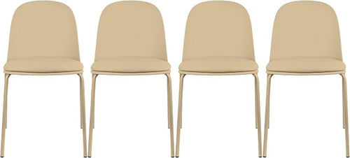 2xhome Parent Modern Stackable Armless Dining Chair | Plastic Shell Seat by 2xhome
