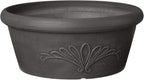 PSW Pot Collection TA30DC 12-inch Plastic/Stone/Wood Composite Bulb Pan Planter by PSW