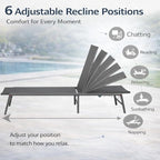 Kozyard Outdoor Foldable Lounge Chair, Aluminum Frame Patio Lounger - Image 4