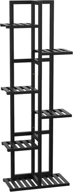 6 Tier Bamboo Plant Stand Indoor, Wood Tall Flower Holder Corner Tiered Plant - Image 7