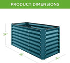 Best Choice Products 4x2x2ft Outdoor Metal Raised Garden Bed, Deep Root Planter - Image 7