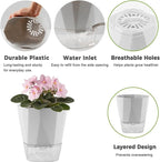 6 Pack Self Watering Plant Pots 5 Inches Self Watering Planters - Image 3