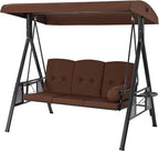 U-MAX 3-Seat Porch Swing Chair Steel Frame, Patio Swing Chair - Image 9