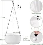 11.2 Inch Hanging Planters for Outdoor Indoor Plants - Image 2