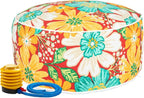 Magpie Fabrics Indoor/Outdoor Inflatable Stool Ottoman Pouf, Water Repellent by Magpie+Fabrics