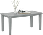 Outsunny HDPE Outdoor Coffee Table, All-Weather Rectangle Patio Coffee Table by Outsunny
