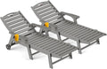 Outdoor Chaise Lounge Chair Set of 2, Patio Lounge Chairs by CIOKEA