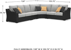Signature Design by Ashley Beachcroft Curved Modern 4-Piece Outdoor Sectional - Image 3
