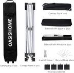 OASISHOME One Push Setup Pop-up Gazebo Portable Canopy Tent 10'x10', - Image 4