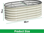 SnugNiture 3 Pcs 4x2x1.5ft Raised Garden Bed Outdoor, Oval Raised Garden Bed Kit - Image 2