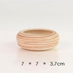 Sun-E 6 in Set 7.6 cm Ceramic Wooden Pattern Succulent Plant Pot Cactus Plant - Image 8